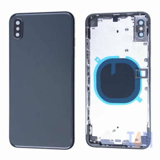 IPHONE XS MAX BACK TAMPA+FRAME BLACK ORIGINAL